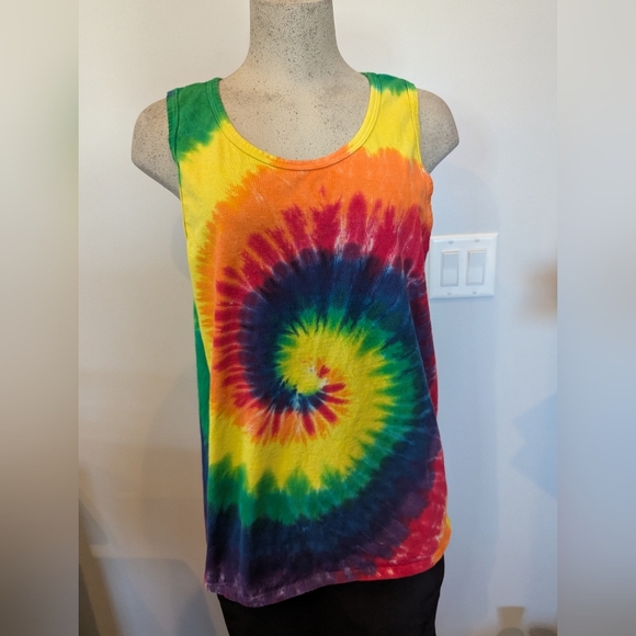 Tie Dye Tank Top Unisex Size large - Picture 6 of 7